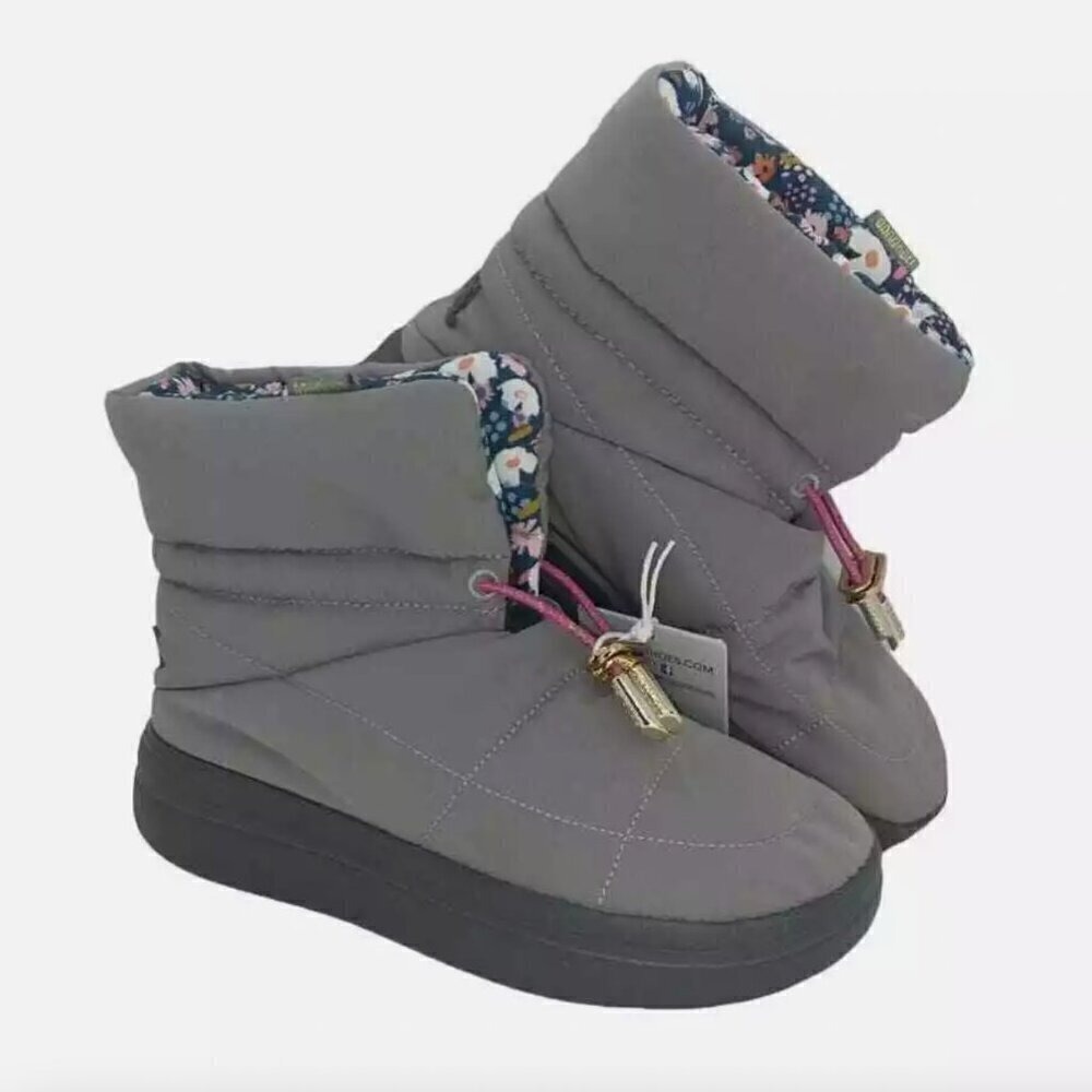Hey Dude Margot Eco Light Girls Sneaker Boots‎ Glacier Gray Size 3–4